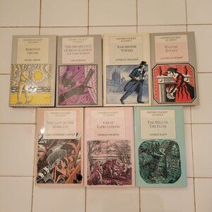 Oxford Pocket Classics 7 Book Set Hardcover Vintage Staging Decor Teacher Home S